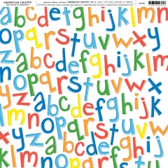 American Crafts Brands School & Boys Cardstock 12"X12"