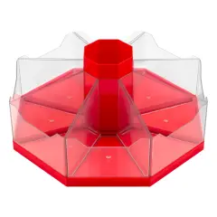 Junior Learning: Classroom Caddie - Red - 360 Spinning Class & Desk Organizer, Holds 8 Removable Compartment Trays, Store Art & Writing Supplies