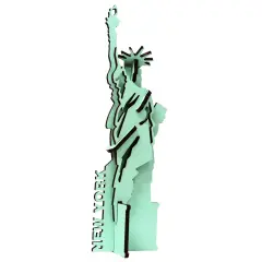 Little & Wood: Woodlet: Medium - Statue Of Liberty - 3D Wooden Kit-Set, New York Landmark Construction Puzzle, Pop Build Fun, Easy Assembly, Ages 6+