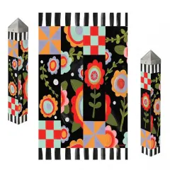 Tossed Flowers Art Peace Pole 20 Inches Tall Jennifer Heynen