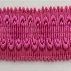 1/2" Scroll Braid Gimp w/ Backing - 12 Continuous Yards - Many Color Options! Fuchsia