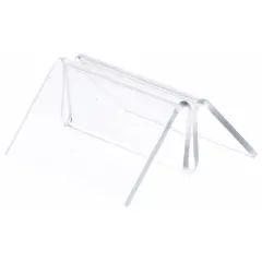 Plymor Clear Acrylic Pinch-Style Sign Clip Display with Label Front, 1.75" W x 1.75" D x 1" H