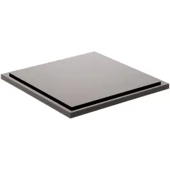 Plymor Black Acrylic Square Display Base, 7.625" W x 7.625" D x 0.4375" H