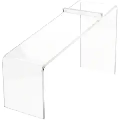 Plymor Clear Acrylic Elevated Heel Shoe Display Riser, 3" W x 9" D x 5" H