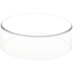 Plymor Clear Acrylic Round Cylinder Display Riser, 2" H x 6" D
