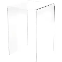 Plymor Clear Acrylic Vertical Square Display Riser, 9" H x 6" W x 6" D (3/16" thick)