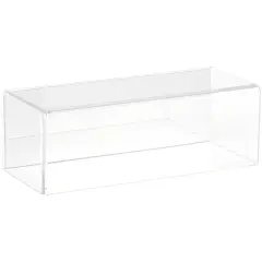 Plymor Clear Acrylic Display Case with Hardwood Base, 9" W x 3.5" D x 3" H No Base (Mirrored)