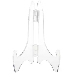 Plymor Clear Acrylic Adjustable Folding Display Easel, 9" H x 6" D (For 14" Plates)