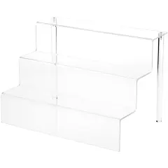 Plymor Clear Acrylic 3-Step Display Stairs