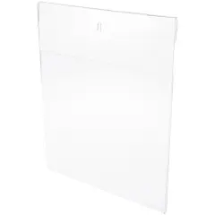 Plymor Clear Acrylic Top-Fold Literature Sign Holder Frame (Wall Mount), 11" W x 14" H