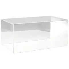 Plymor Clear Acrylic Display Case with Hardwood Base, 20" W x 12" D x 9" H No Base (Mirrored)