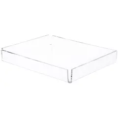 Plymor Clear Acrylic Open Corner Merchandise Display Tray, 8" W x 10" D x 1.25" H