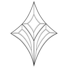 5-5/8" x 7-3/4" Exquisite Clear Glass Flared Diamond Bevel Cluster EC906