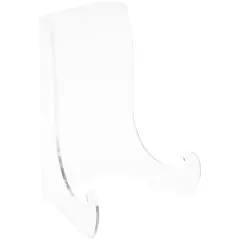Plymor Clear Acrylic Flat Back Easel With Shallow Support Ledges, 9" H x 6.75" W x 5.25" D