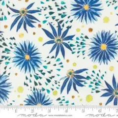 Coming Up Roses Florals Watercolor Blue 44"/45" Fabric Per Yard