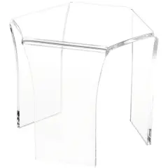 Plymor Clear Acrylic Tri-Leg (6 Sided) Display Riser, 4.75" H x 6" W x 5" D