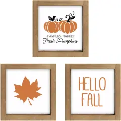 3 Piece Fall Wooden Sign
