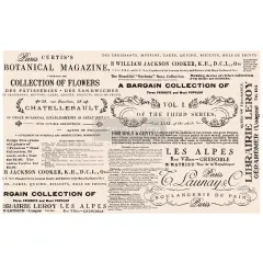 Redesign Decoupage D&eacute;cor Tissue Paper - Floral Text - 1 sheet, 19"x30"