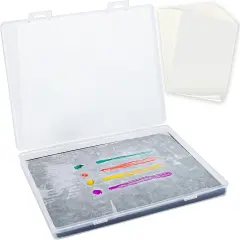 Stay Wet Palette for Acrylic Painting Garpernics Wet Palette Tray with Sponges and 100 Papers for Acrylic Paints
