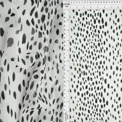 1 Yard Hi Multi Chiffon Animal Print Fabric 57/58&Prime; Wide 100% Polyester IVORY/BLK