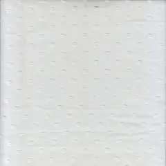 Sheer Waffle Swiss Dot Chiffon 1 Yard Soft Textured Woven Fabric, 59/60" Width WHITE