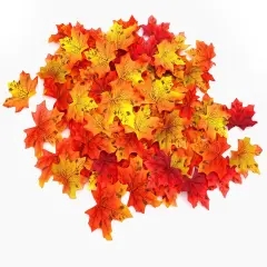 1200PCS Multicolored Fall Artificial Maple Leaves