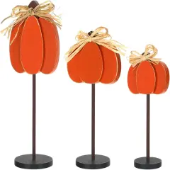 3 Pcs Fall Pumpkin Table Centerpieces