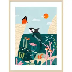 Untitled Artwork 172 by Bea Muller Wood Framed Wall Art Print