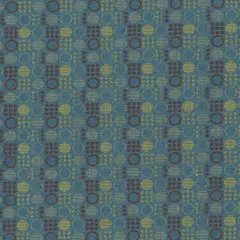 Atlantic - AquaTeal AbstractGeometric,small Scale Upholstery Fabric 54 Inches"