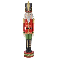 Haute Decor 48-INCH Tall Christmas Nutcracker - Solid Heavy Resin Construction, 4 Feet Tall Decorative Nutcracker Soldier -Inddoor or Outdoor