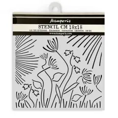 Stamperia Stencil 7"X7"-Forest Abstract Flowers