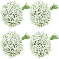 120 PCS Babys Breath Artificial Flowers,Artificial Baby Breath Gypsophila Flowers Bulk,White Flowers Real Touch Gypsophila Floral in Bulk,Home Wedding Garden Decor (120-Pcs)
