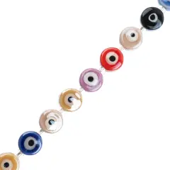 Crystal Lane DIY 7" Designer Glass Focal Bead Mix Strand Eyes Mix