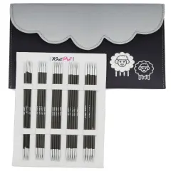 KnitPro-Karbonz Deluxe Dble Pointed Knitting Needle Set 6"-Set Of Nine