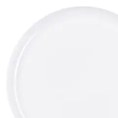 White Flat Round Disposable Plastic Appetizer/Salad Plates - 8.5" (120 Plates)