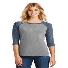 District&reg; Women&rsquo;s Perfect Three-Quarter Sleeve Raglan Navy F/Grey Frost