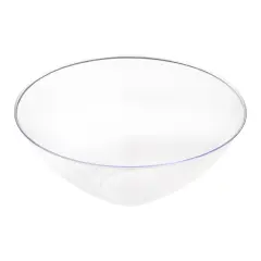 Solid Clear Organic Round Disposable Plastic Bowls - 32 oz. (60 Bowls)