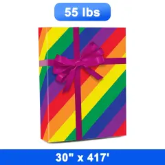Bold Striped Wrapping Paper 30" x 417" Roll 55 lbs
