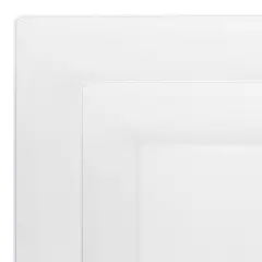 Clear Square Plastic Dinnerware Value Set (120 Guests)