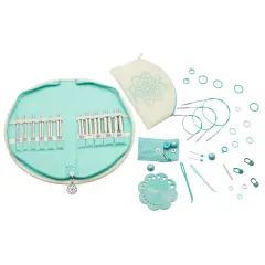 KnitPro-Mindful Warmth 4" Interchangeable Knitting Needle Set - Sizes US 2.5, 4, 6, 7, 8, 9, 10, 10.75, 11, 13, 15