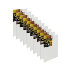Jerry's Artarama Da Vinci Dual Sided Pro Panel Board - 20-Pack, 11x14" 6mm Deep Panels for Painting - Archival, Acid-Free Art Supplies - Ultra-Smooth & Medium Textured Paint Surfaces