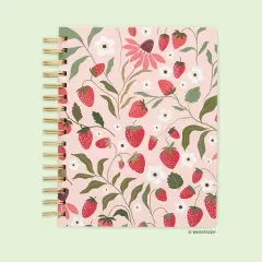 Strawberry Daydreams Spiral Notebook, Hardcover Journal