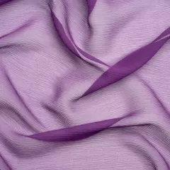 1 Yard Majesty Purple Crinkled Silk Chiffon 43 inch Width