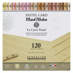 Sennelier La Carte Pastel Card Mixed Media Pad - Naples Yellow, 12" x 12", 190 lb, 12 Sheets