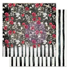 Magnolia Rouge Collection 12x12 Sheet - Daisies And Magnolias - 10 sheet 12"x12", w foil details