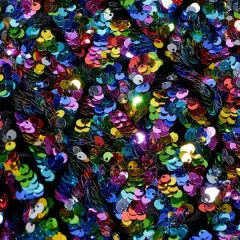 Harley Stretch Velvet Sequin Fabric Single