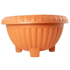 Japanese Plastic Bonsai Training Pot / Home Garden Planter 13"x 13"x 5" - Orange
