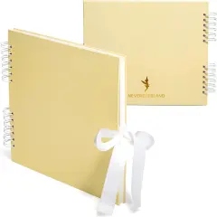 Yellow Scrap Book. Scrapbooking Supplies, Memory Book, Wedding Guest Book, Photo Album, Baby Shower Gifts, Valentines, Engagement Gifts, and Anniversary