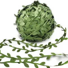 269ft Leaf Ribbon, Baby Shower Decorations Artificial Vines Leaf String Trim Ribbon for Decorative Jungle Plant Green Home Wedding Party Balloon Garland DIY Craft