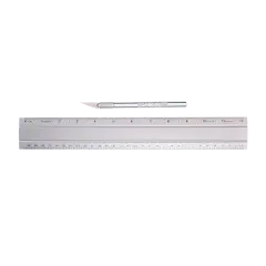 12" Office Ruler with K1 Knife